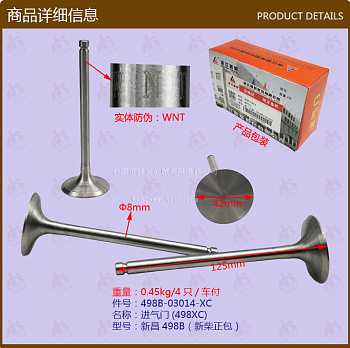 Впускной клапан (498XC)